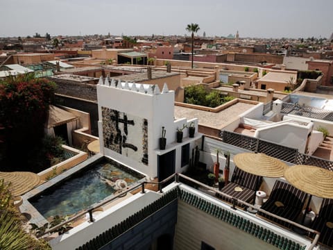 Bird's eye view, Balcony/Terrace, Swimming pool