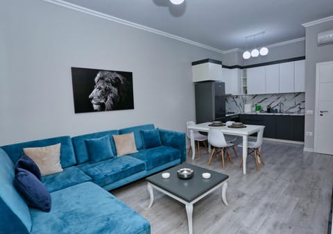 Kitchen or kitchenette, Living room, Seating area, oven, stove