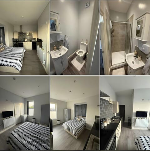 Bed, Bathroom, TV and multimedia, Kitchen or kitchenette, Photo of the whole room, Bedroom