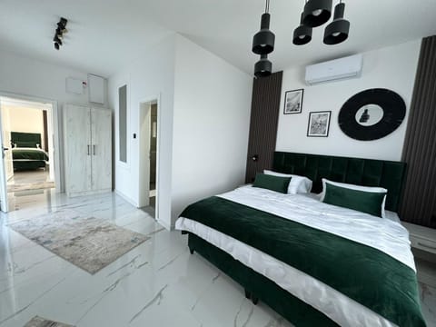 Bed, Photo of the whole room, wardrobe, air conditioner