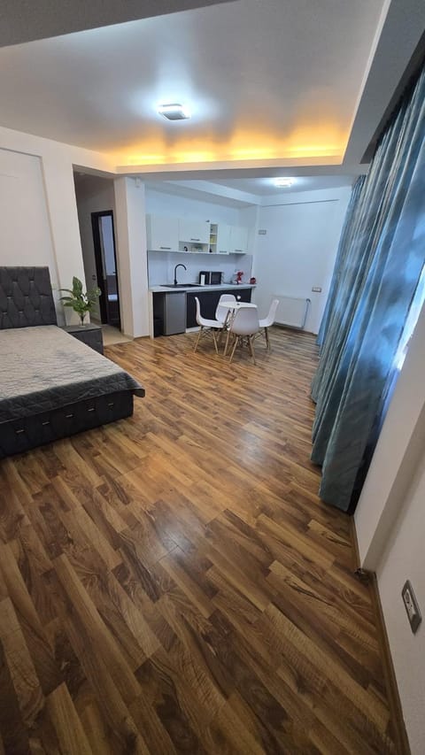 Kitchen or kitchenette, Living room, Photo of the whole room, Seating area, Dining area, Bedroom