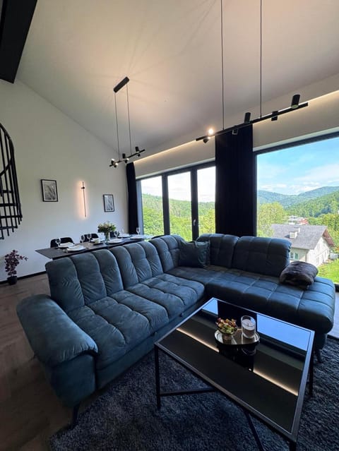 Natural landscape, Living room, Seating area, Mountain view