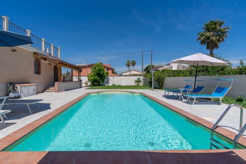 Property building, Living room, Swimming pool