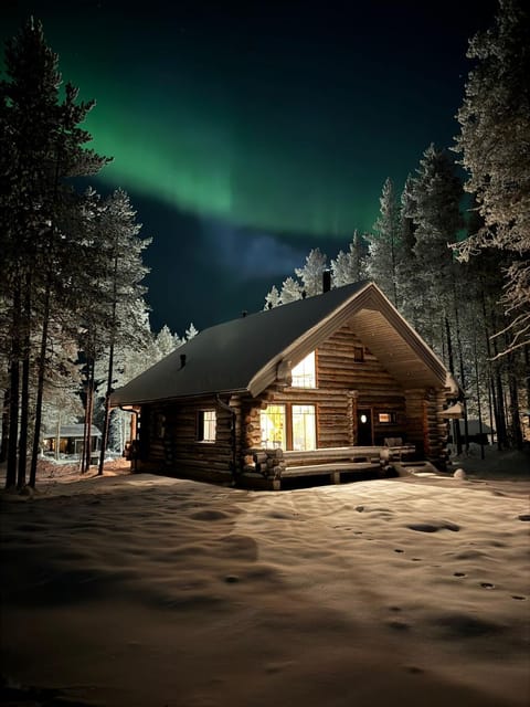 Property building, Night, Winter