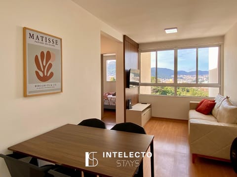 Living room, Dining area, City view, Mountain view