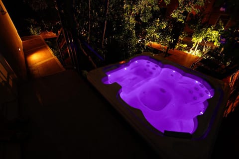 Night, Natural landscape, Hot Tub