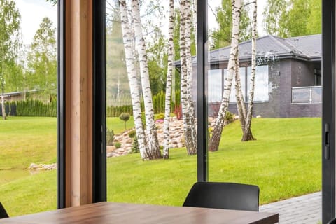 Patio, Natural landscape, Dining area, Garden view