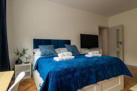 Bed, TV and multimedia, Photo of the whole room, Bedroom, towels