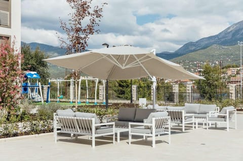 Property building, Mountain view, sunbed