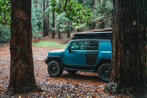 Fully Decked Blue FJ Cruiser! Campground/ 
RV Resort in Wailua