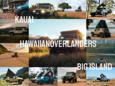 Fully Decked Blue FJ Cruiser! Campground/ 
RV Resort in Wailua