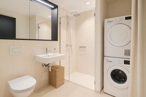 Toilet, Bathroom, washing machine, dryer