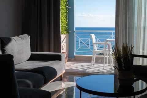 Natural landscape, View (from property/room), Balcony/Terrace, Living room, Sea view