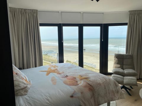 Bed, Beach, Sea view