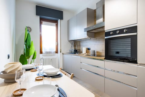 Dining area, dishwasher, oven, stove, kitchen