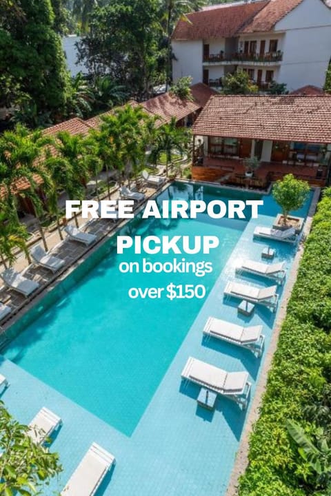 Property building, Pool view, Swimming pool, sunbed