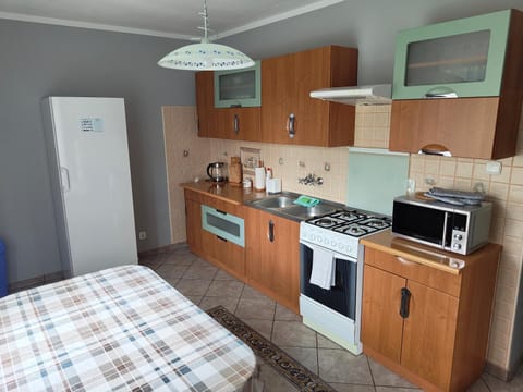 Coffee/tea facilities, Kitchen or kitchenette, oven, stove