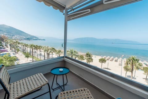 Patio, View (from property/room), Balcony/Terrace, Beach, Sea view