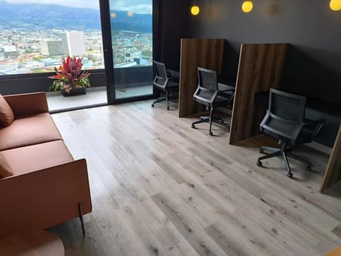 Living room, Seating area, City view