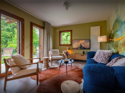Winter, TV and multimedia, Living room, Seating area, Garden view