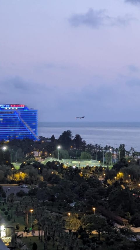 Night, Natural landscape, City view, Sea view