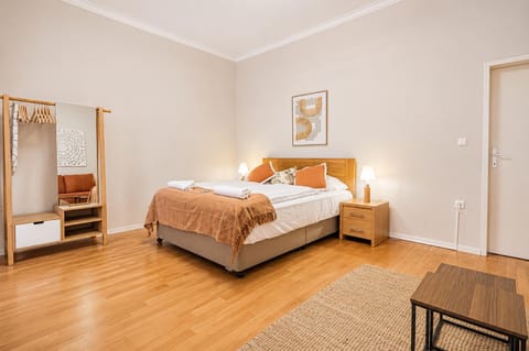 Property building, Bed, Bedroom, towels, wardrobe