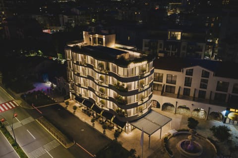 Property building, Night, Bird's eye view