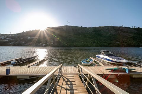 Natural landscape, Mountain view, River view, Sunset