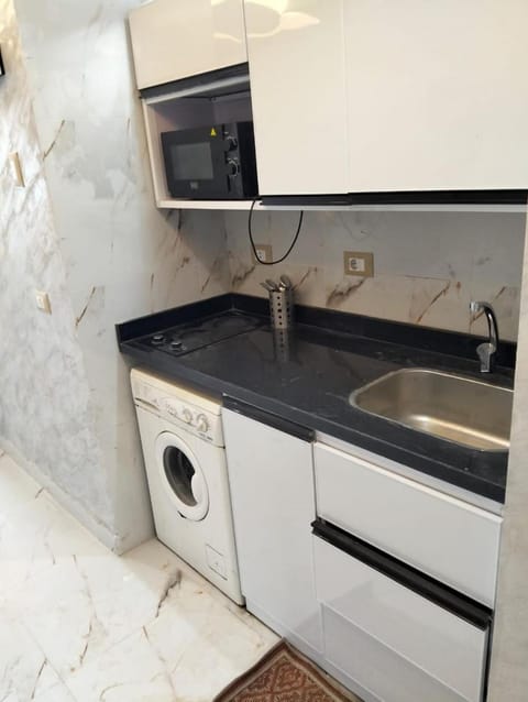Kitchen or kitchenette, dishwasher, washing machine