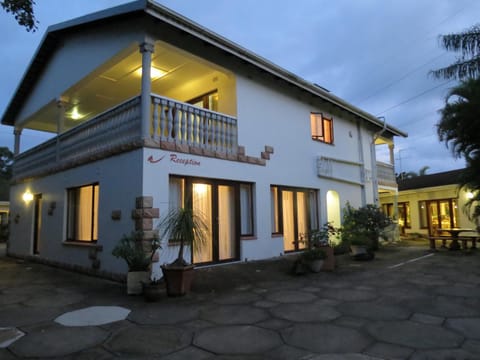Property building, Facade/entrance, Bird's eye view, Sunset