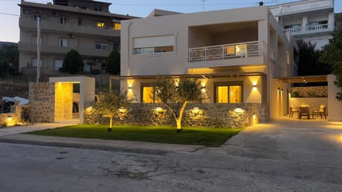 Property building, Night, Garden, Garden view