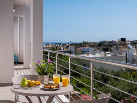 Patio, Day, Natural landscape, View (from property/room), Balcony/Terrace, Food, Sea view, Breakfast, Continental breakfast