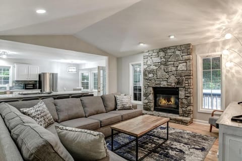 Living room, fireplace