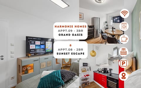 TV and multimedia, Kitchen or kitchenette, Bedroom, Text overlay, Internal: Not applicable to any particular room