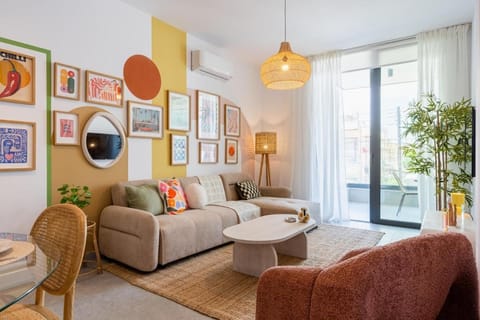 Living room, Decorative detail, Seating area, City view, air conditioner
