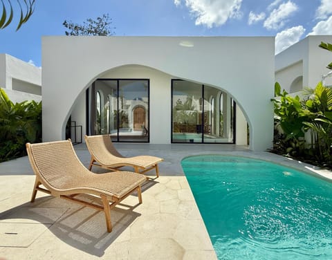 Property building, Patio, Day, Natural landscape, View (from property/room), Balcony/Terrace, Living room, Seating area, Pool view, Swimming pool, sunbed