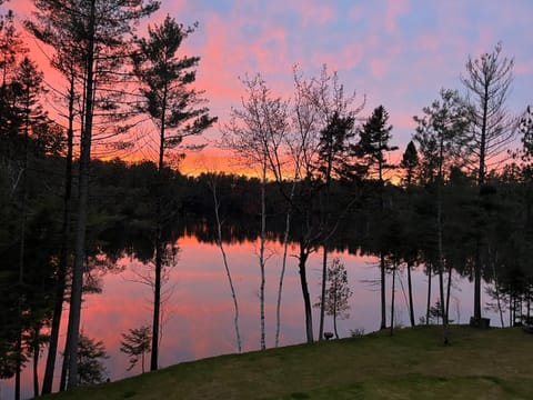 Beach, Lake view, Sunset