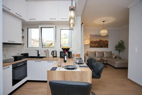 Kitchen or kitchenette, Living room, Dining area