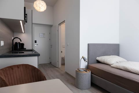 Bed, Kitchen or kitchenette, Photo of the whole room