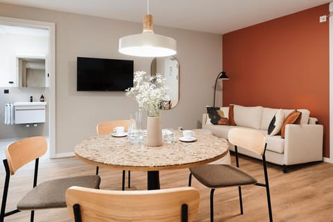 Living room, Seating area, Dining area