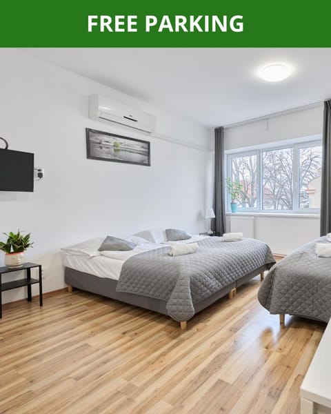 Bed, TV and multimedia, Living room, Photo of the whole room, Seating area, Bedroom, Food, towels, air conditioner