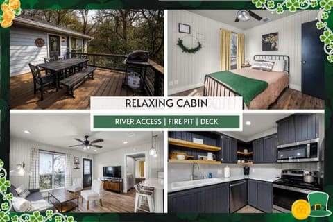 River Access Fire Pit BBQ Deck Sleeps 8 House in Kyle