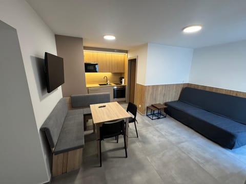Kitchen or kitchenette, Living room, Dining area