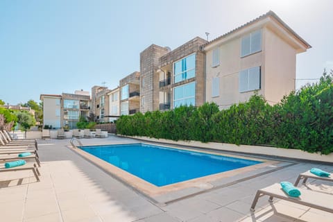 Property building, Living room, Swimming pool