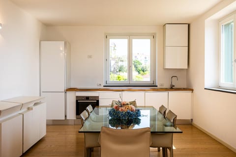 Kitchen or kitchenette, oven, stove