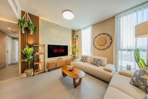 2BR Aljada Apartment - Forest Themed - Sleeps 6 - Balcony Apartment in Al Sharjah