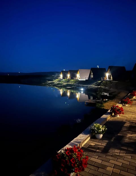 Night, Natural landscape, Lake view