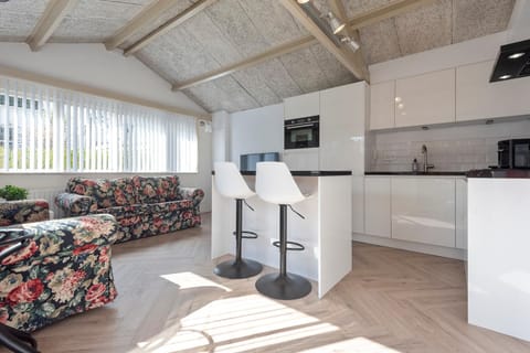 Kitchen or kitchenette, Living room, Seating area