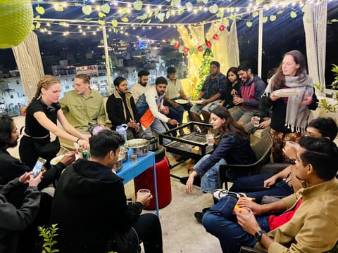 Night, People, Seating area, group of guests