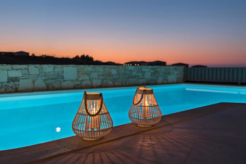 Pool view, Swimming pool, Sunset, sunbed